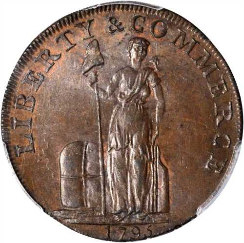 1795 Talbot, Allum & Lee Cent. Fuld-1, W-8620. Lettered Edge: WE PROMISE TO PAY THE BEARER ONE CENT.