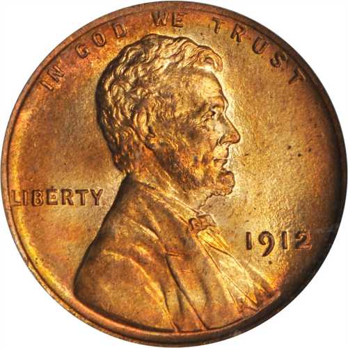 1912 Lincoln Cent. MS-66 RD (PCGS). CAC.