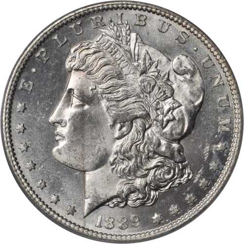 1889-S Morgan Silver Dollar. MS-63 (PCGS). CAC.