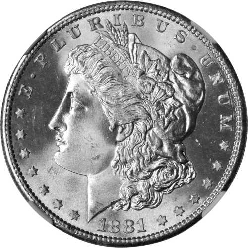 1881-S Morgan Silver Dollar. MS-66 (NGC). CAC.