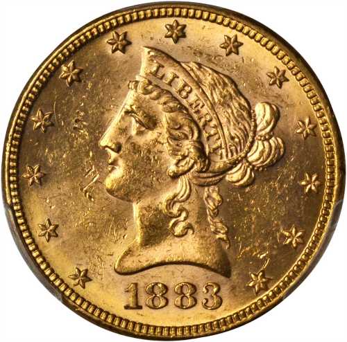 1883 Liberty Head Eagle. MS-62 (PCGS).