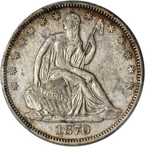 1870-CC Liberty Seated Half Dollar. WB-3. Rarity-6. AU Details--Environmental Damage (PCGS).