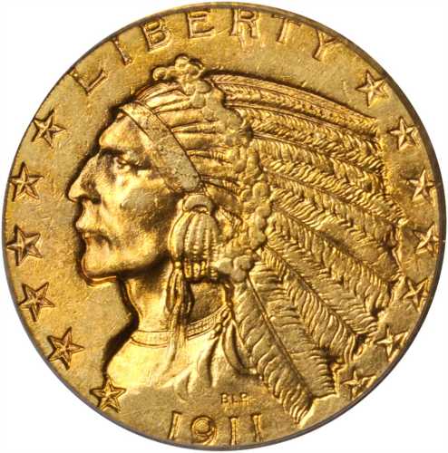 1911-S Indian Half Eagle. AU-58 (PCGS). CAC.