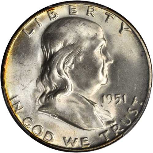 1951-S Franklin Half Dollar. MS-66 FBL (PCGS).