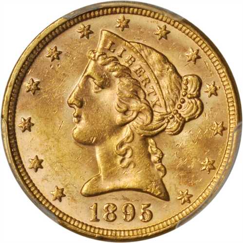 1895 Liberty Head Half Eagle. MS-63 (PCGS).