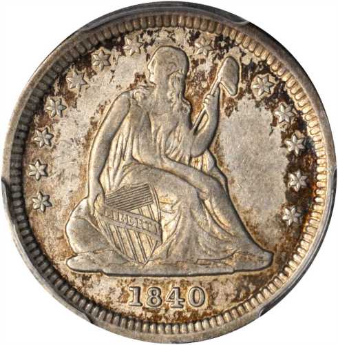 1840-O Liberty Seated Quarter. Drapery. Briggs 2-C. Small O. EF Details--Cleaned (PCGS).