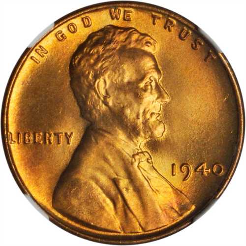 1940 Lincoln Cent. MS-67 RD (NGC).