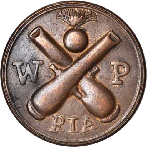 1882 Rock Island, Illinois Arsenal Workmans Pass No. 2005. Bronze. 41 mm. Extremely Fine.