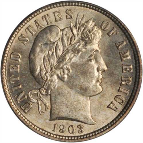 1903-O Barber Dime. MS-65 (PCGS).