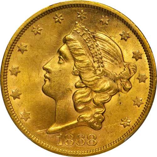 1868-S Liberty Head Double Eagle. MS-62 (PCGS).