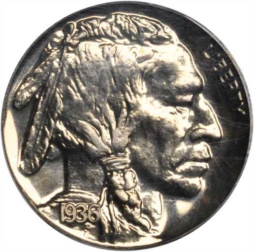 1936 Buffalo Nickel. Brilliant Proof-66 (PCGS).