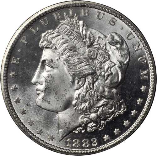 1882-CC GSA Morgan Silver Dollar. MS-65 PL (NGC).