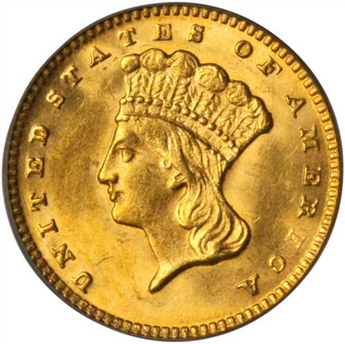 1874 Gold Dollar. MS-63 (PCGS). CAC.