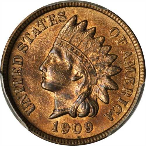 1909-S Indian Cent. MS-64 RB (PCGS).