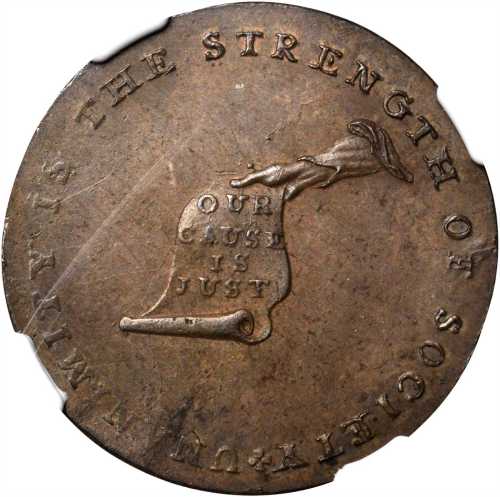 Undated (ca. 1793-1795) Kentucky Token. W-8810. Rarity-5. Copper. LANCASTER Edge. MS-63 BN (NGC).