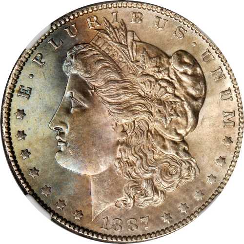 1887/6 Morgan Silver Dollar. VAM-2. Top 100 Variety. MS-67 (NGC).