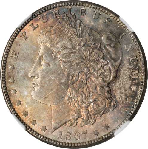 1887 Morgan Silver Dollar. MS-66 (NGC).