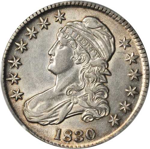 1830 Capped Bust Half Dollar. O-102. Rarity-3. Small 0. EF Details--Cleaned (PCGS).