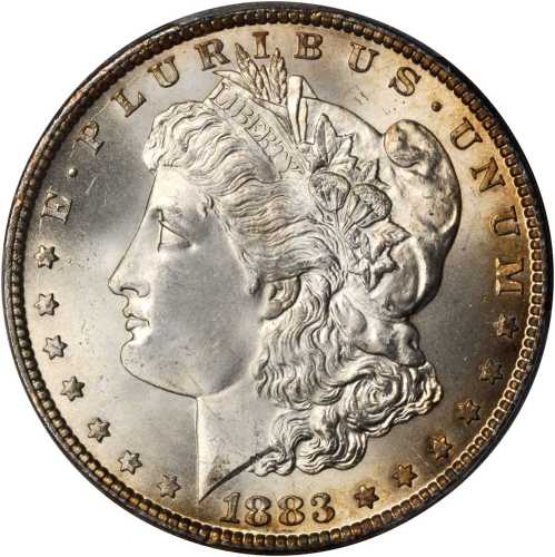 1883-CC Morgan Silver Dollar. MS-65 (PCGS).