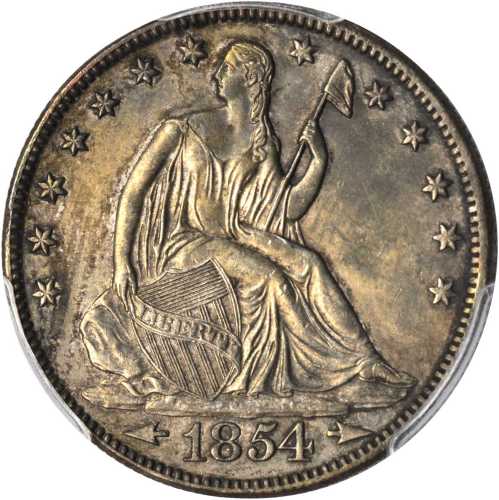 1854 Liberty Seated Half Dollar. Arrows. WB-101. Unc Details--Repaired (PCGS).