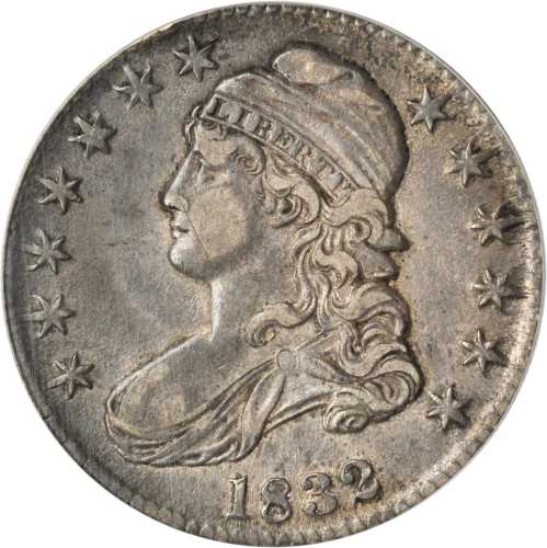1832 Capped Bust Half Dollar. O-118. Rarity-1. Small Letters. EF-40 (ANACS).