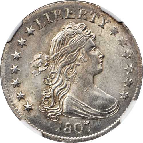 1807 Draped Bust Quarter. B-1. Rarity-2. MS-64+ (NGC).