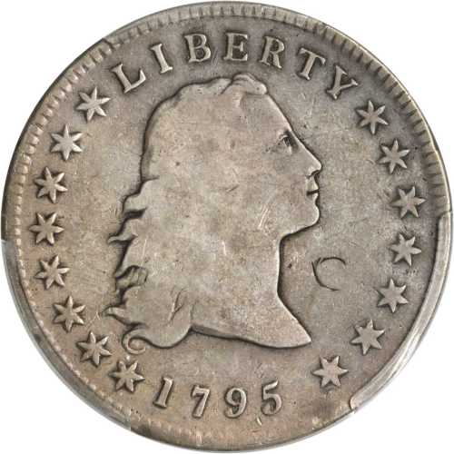 1795 Flowing Hair Silver Dollar. BB-27, B-5. Rarity-1. Three Leaves. VG Details--Graffiti (PCGS).