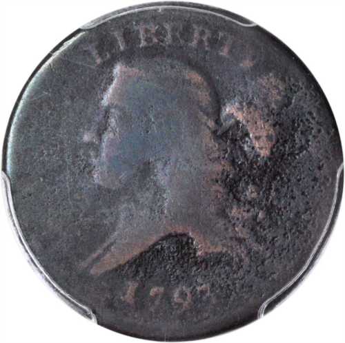 1793 Liberty Cap Half Cent. Head Left. C-4. Rarity-3. Good Details--Environmental Damage (PCGS).