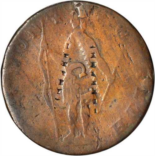 1788 Massachusetts Cent. Ryder 3-A, W-6210. Rarity-4-. Period after MASSACHUSETTS. Good-4.