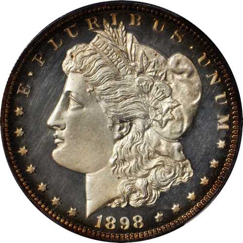 1898 Morgan Silver Dollar. Proof-63+ Deep Cameo (PCGS).