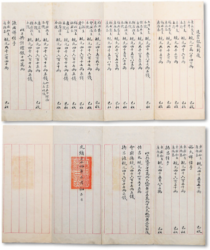 光绪三十四年（1908年）二月初二大清户部银行营口分行支票退票账折