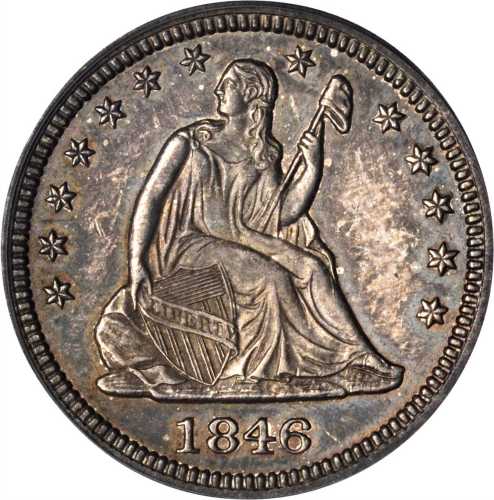 1846 Liberty Seated Quarter. Briggs-Unlisted. AU-58 (PCGS).