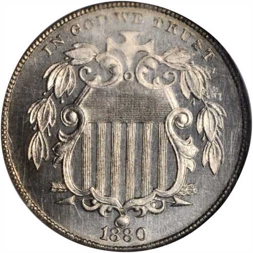 1880 Shield Nickel. Proof-67 Cameo (NGC).