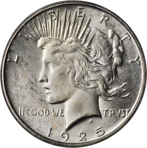 1925-S Peace Silver Dollar. MS-64 (PCGS). CAC.