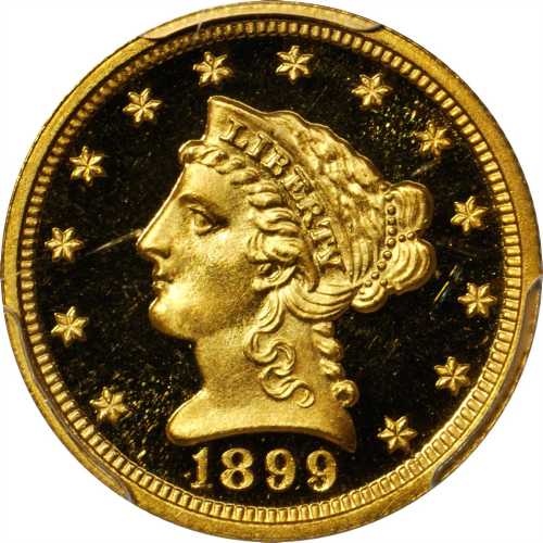 1899 Liberty Head Quarter Eagle. Proof-68 Deep Cameo (PCGS).