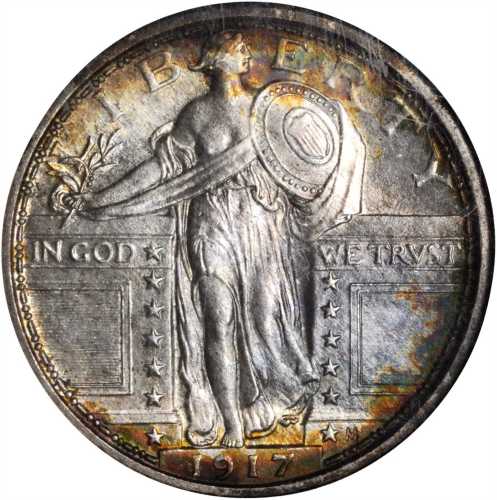 1917 Standing Liberty Quarter. Type I. MS-66 FH (NGC).