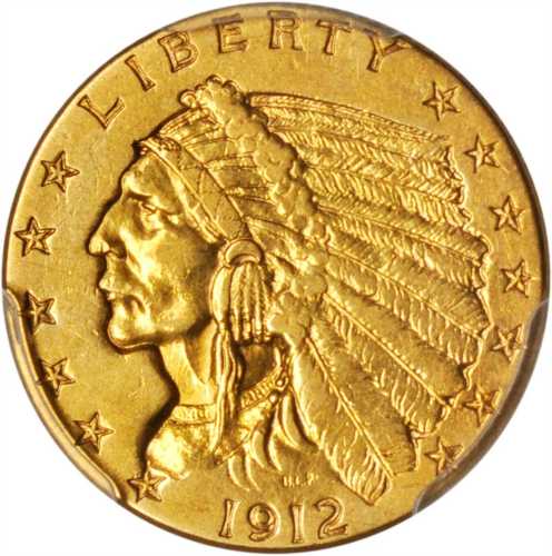 1912 Indian Quarter Eagle. AU Details--Ex Jewelry (PCGS).