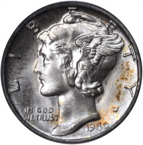 1940-S Mercury Dime. MS-67 FB (PCGS).