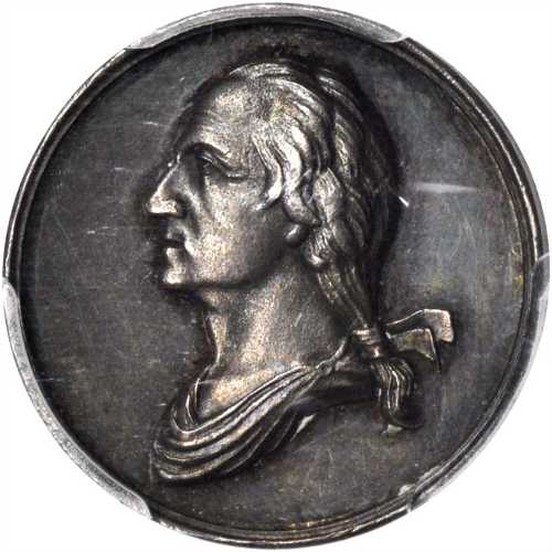 Undated (ca. 1862) Washington Tomb Medalet. Silver. 19 mm. By George Hampden Lovett. Musante GW-562,