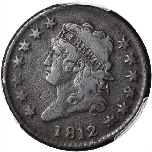 1812 Classic Head Cent. S-288. Rarity-3. Large Date. VF Details--Environmental Damage (PCGS).