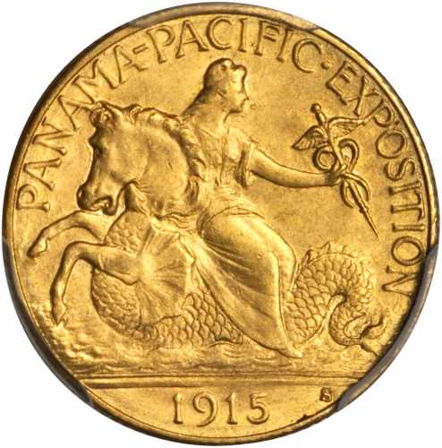 1915-S Panama-Pacific Exposition Quarter Eagle. MS-65 (PCGS).