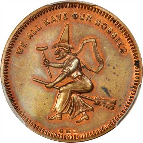 New York--New York. 1860 George H. Lovett. Miller-NY 491C. Copper. 28 mm. MS-64 BN (PCGS).