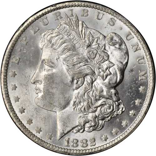 1882-CC GSA Morgan Silver Dollar. MS-63 (Uncertified).