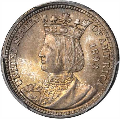 1893 Isabella Quarter. MS-66 (PCGS).