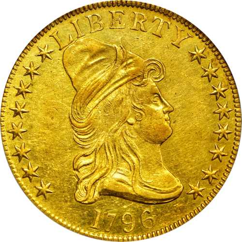 1796 Capped Bust Right Eagle. BD-1, Taraszka-6, the only known dies. Rarity-4. EF-45 (PCGS). OGH.
