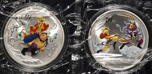 2004年中国古典文学名著《西游记》(第2组)纪念彩色银币1盎司 完未流通