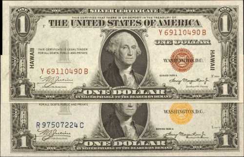 Lot of (2) 1935A Emergency Notes. Choice Uncirculated.