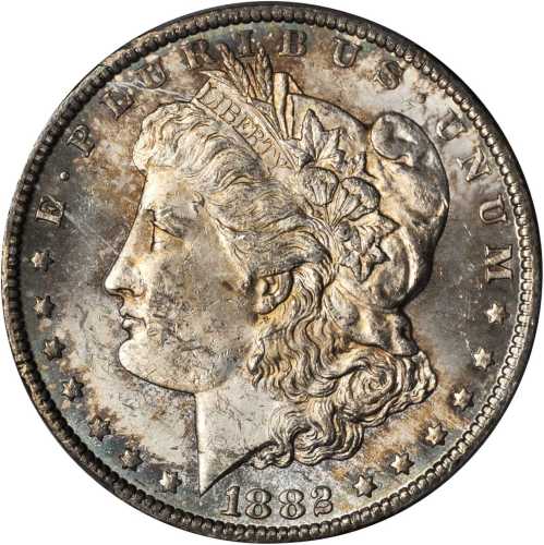 1882-CC Morgan Silver Dollar. MS-62 (PCGS).