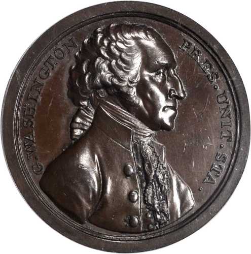 1797 (ca. 1805) Sansom Medal. Original. Bronze. 40 mm. By John Reich, for Joseph Sansom. Musante GW-