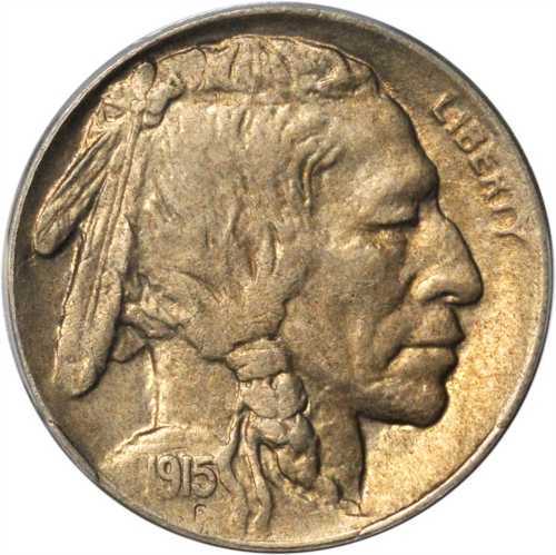 1915-D Buffalo Nickel. AU-55 (ANACS).